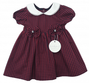 vestido bebe xadrez