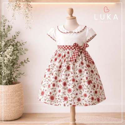 Vestido Bebê Rosa Outono