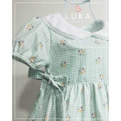  Vestido Bebê Xadrez Floral