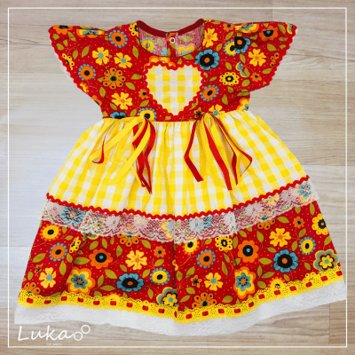 Vestido Festa Junina Amarelo
