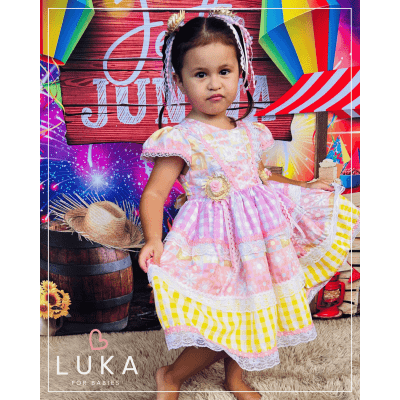 Vestido Festa Junina Flores