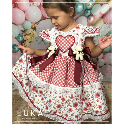 Vestido Festa Junina Rosé Flores