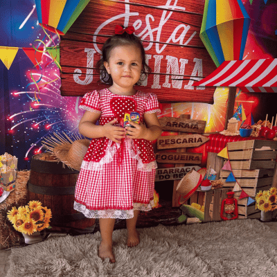 Vestido Festa Junina Xadrez