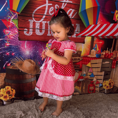 Vestido Festa Junina Xadrez