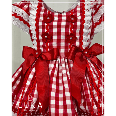 Vestido Festa Junina Xadrez Vermelho