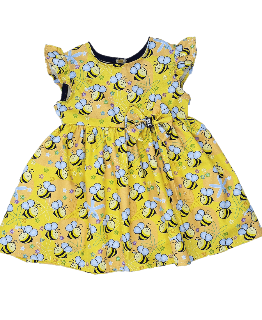 vestido de abelhinha infantil