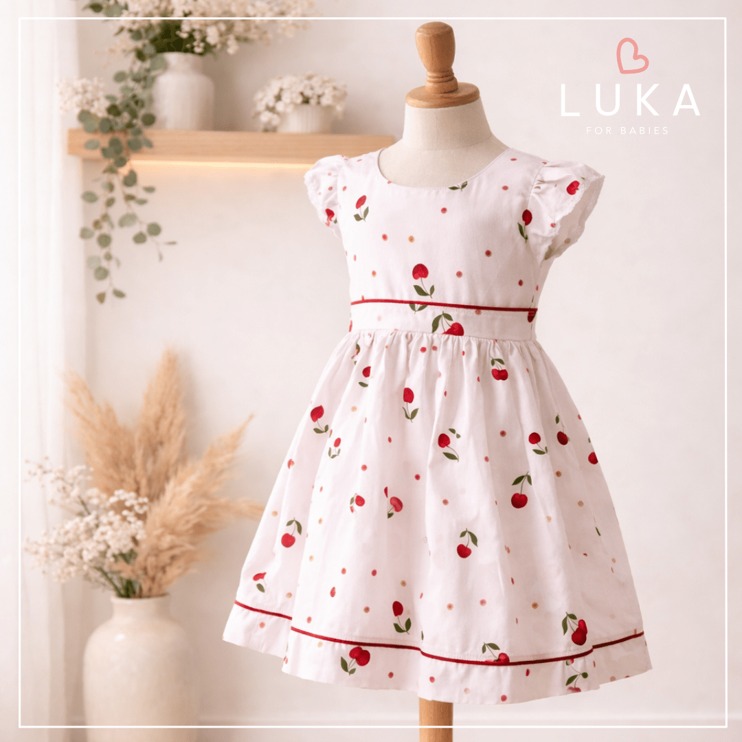  Vestido Bebê Cereja
