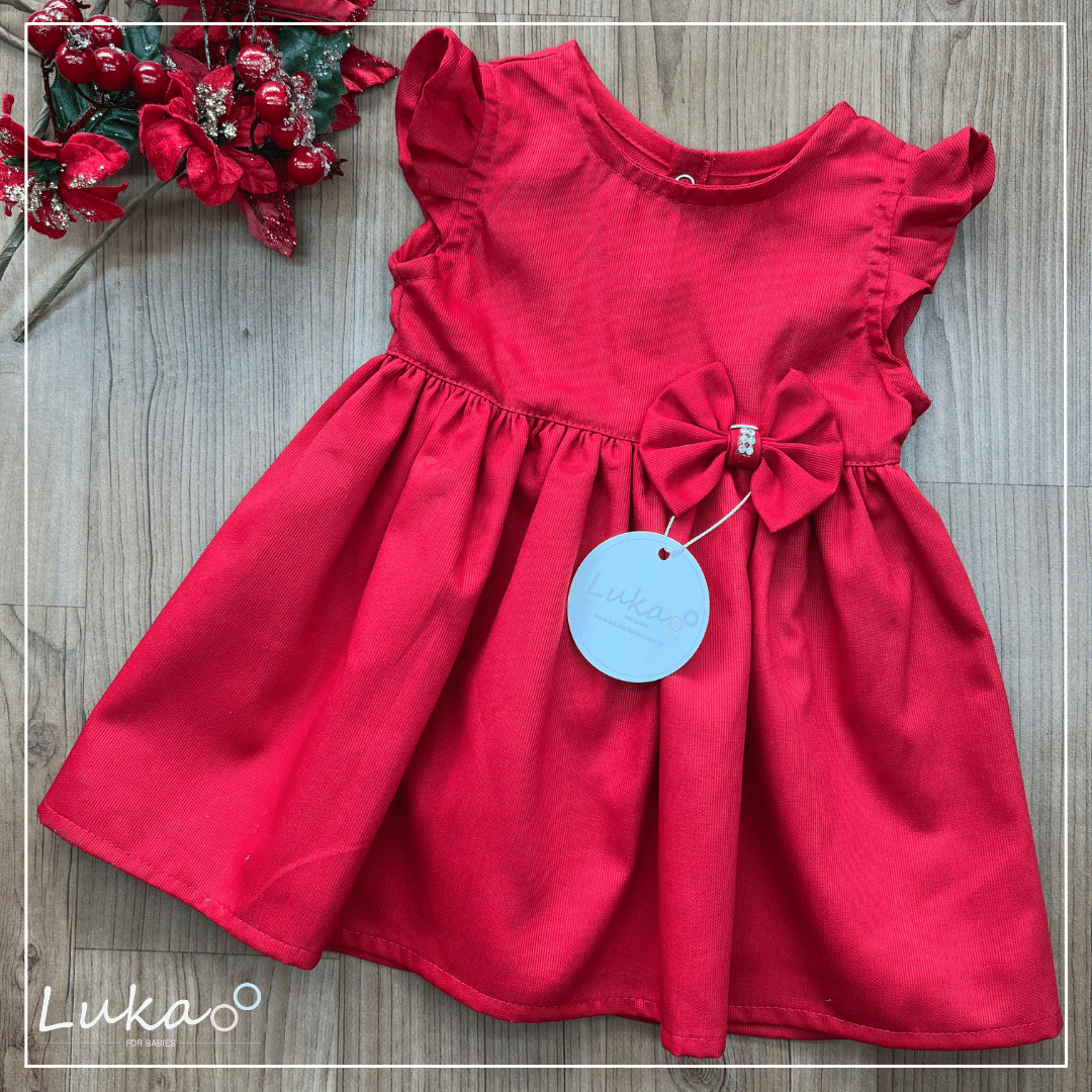 Vestido Bebê Vermelho - Luka For Babies