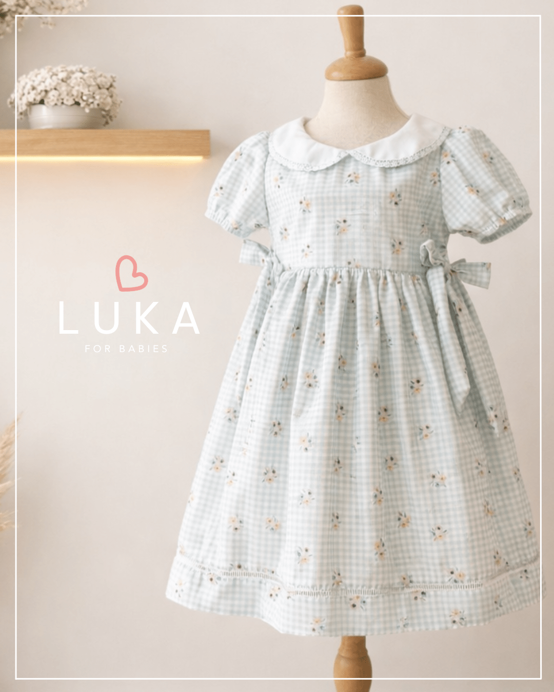  Vestido Bebê Xadrez Floral