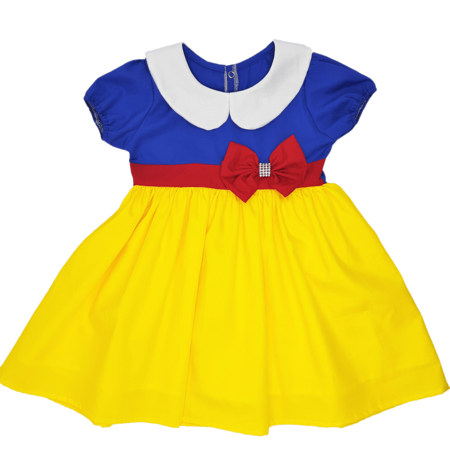 Vestido Infantil Branca De Neve Bebê Princesa Festa De